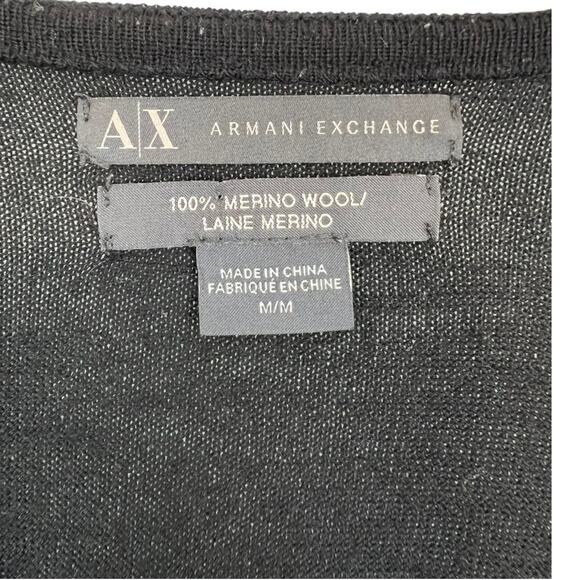 Armani Exchange 100% merino wool soft open cardigan sweater drape - Picture 6 of 12